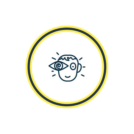 Vector illustration of vision icon line. Beautiful emoji element also can be used as view icon element.のイラスト素材