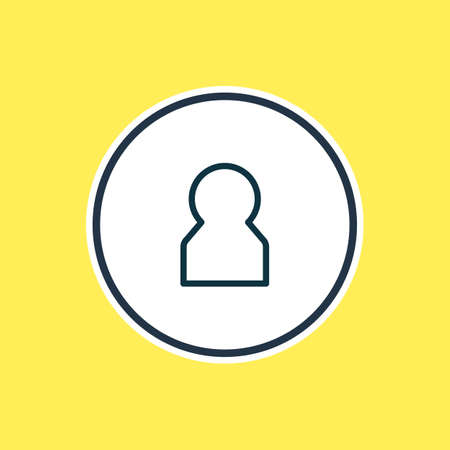 Vector illustration of member icon line. Beautiful contact element also can be used as profile icon element.のイラスト素材