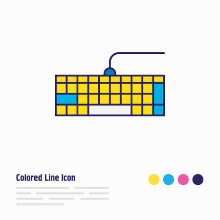 Vector illustration of keypad icon colored line. Beautiful notebook element also can be used as qwerty icon element.のイラスト素材