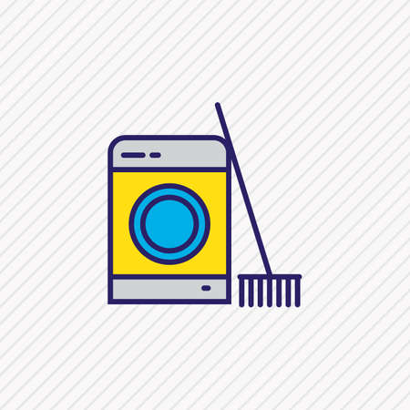 Vector illustration of laundry icon colored line. Beautiful travel element also can be used as housekeeping icon element.のイラスト素材
