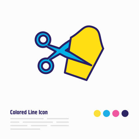 Vector illustration of tailoring icon colored line. Beautiful hobby element also can be used as scissors icon element.のイラスト素材