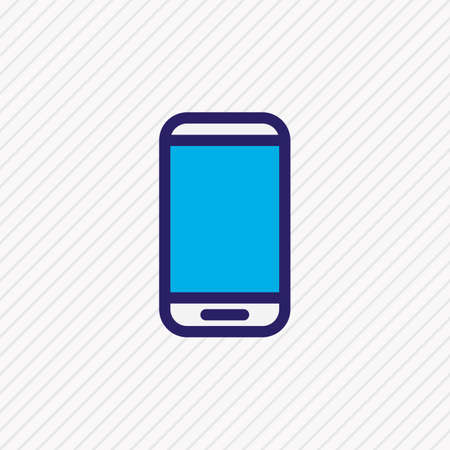 Vector illustration of phone icon colored line. Beautiful music element also can be used as smartphone icon element.のイラスト素材