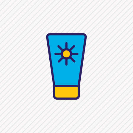 illustration of sunscreen icon colored line. Beautiful tourism element also can be used as suntan icon element.の写真素材