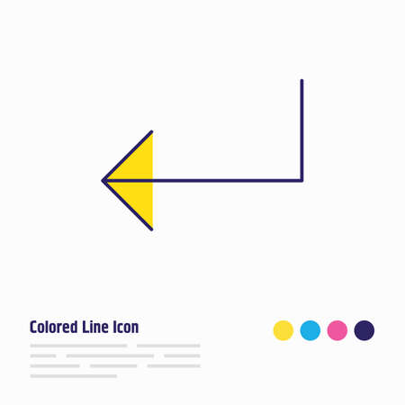illustration of enter icon colored line. Beautiful UI element also can be used as input icon element.の写真素材