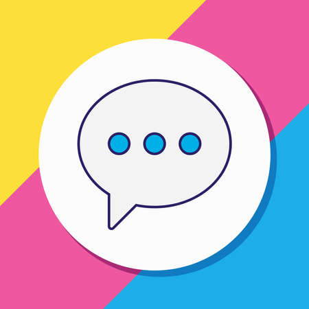 Vector illustration of message icon colored line. Beautiful interface element also can be used as...