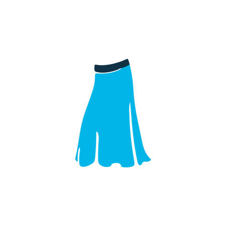 Long skirt icon colored symbol. Premium quality isolated fashion element in trendy style.のイラスト素材