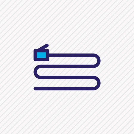 illustration of network cable icon colored line. Beautiful internet element also can be used as wire icon element.の写真素材