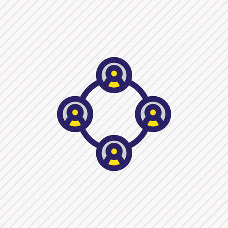 illustration of people icon colored line. Beautiful events element also can be used as community icon element.の写真素材