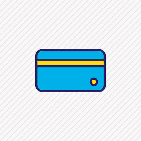 Vector illustration of credit card icon colored line. Beautiful hotel element also can be used as payment icon element.のイラスト素材