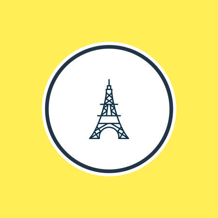illustration of eiffel tower icon line. Beautiful tourism element also can be used as paris icon element.の写真素材