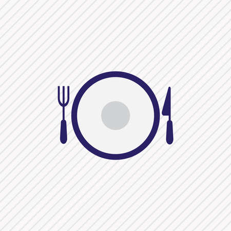 Vector illustration of dish icon colored line. Beautiful eating element also can be used as tableware icon element.のイラスト素材