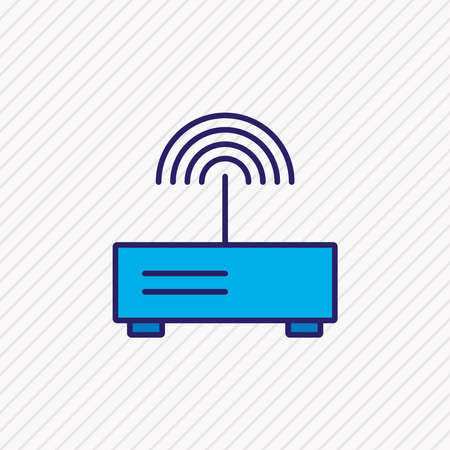 Vector illustration of router icon colored line. Beautiful technology element also can be used as modem icon element.のイラスト素材