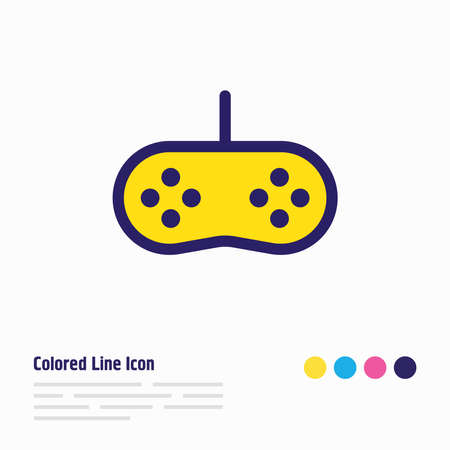 Vector illustration of game controller icon colored line. Beautiful entertainment element also can be used as gamepad icon element.のイラスト素材