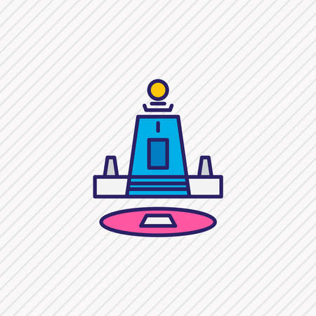 Vector illustration of middle of the earth icon colored line. Beautiful tourism element also can be used as adventure icon element.のイラスト素材