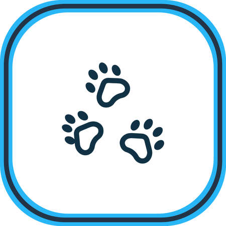 Vector illustration of pet icon line. Beautiful zoo element also can be used as paw icon element.のイラスト素材