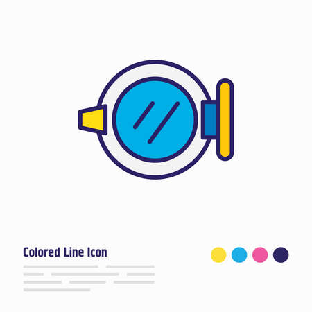 illustration of ship window icon colored line. Beautiful naval element also can be used as porthole icon element.の写真素材