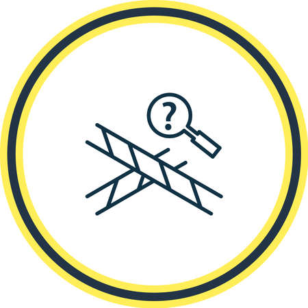 illustration of crime scene icon line. Beautiful justice element also can be used as magnifying icon element.の写真素材