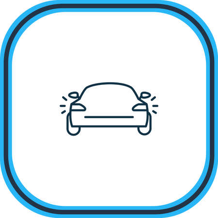 illustration of tail light icon line. Beautiful vehicle element also can be used as headlights icon element.の写真素材