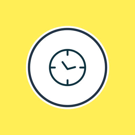 illustration of clock icon line. Beautiful contact element also can be used as watch icon element.の写真素材