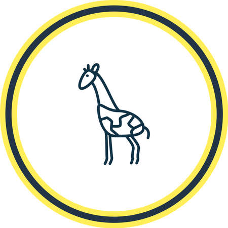 illustration of giraffe icon line. Beautiful zoology element also can be used as mammal icon element.の写真素材