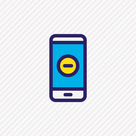 illustration of remove icon colored line. Beautiful smartphone element also can be used as minus icon element.の写真素材