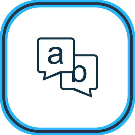 illustration of feedback icon line. Beautiful tourism element also can be used as dialog icon element.の写真素材