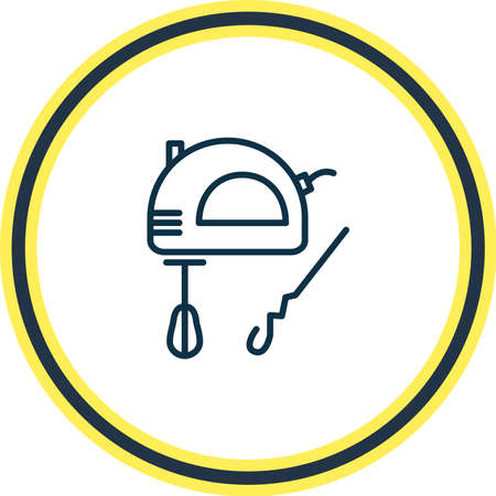 illustration of mixer icon line. Beautiful appliance element also can be used as whisk icon element.の写真素材