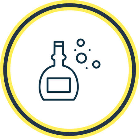 Vector illustration of old whiskey icon line. Beautiful alcohol element also can be used as vintage cognac icon element.のイラスト素材
