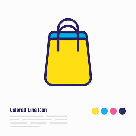 Vector illustration of shopping bag icon colored line. Beautiful wholesale element also can be used as package icon element.のイラスト素材