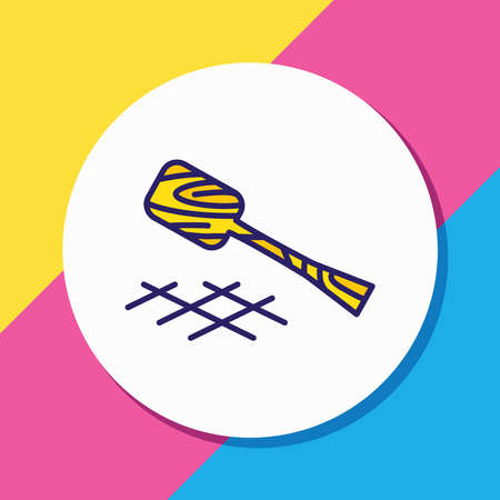 Vector illustration of turner icon colored line. Beautiful cutlery element also can be used as wooden spatula icon element.のイラスト素材