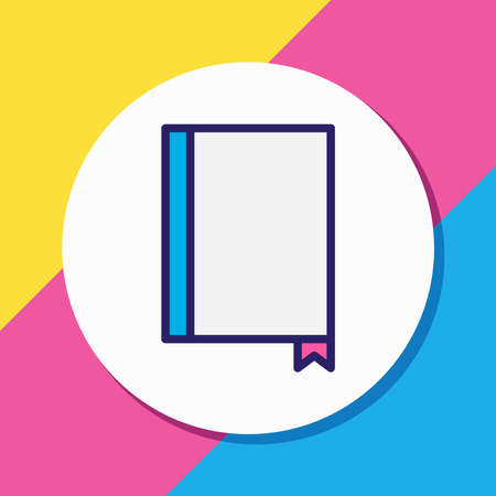 Vector illustration of menu icon colored line. Beautiful restaurant element also can be used as bookmark icon element.のイラスト素材