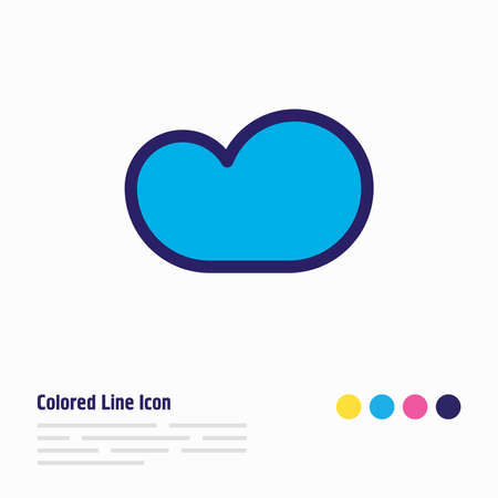 Vector illustration of cloud storage icon colored line. Beautiful internet element also can be used as backup icon element.のイラスト素材