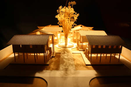 Thai house village modelの写真素材