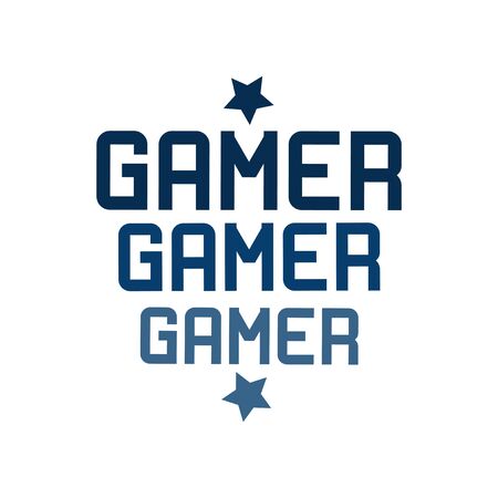 GAMER- text, good for textile, t-shirt, banner, poster, print.のイラスト素材