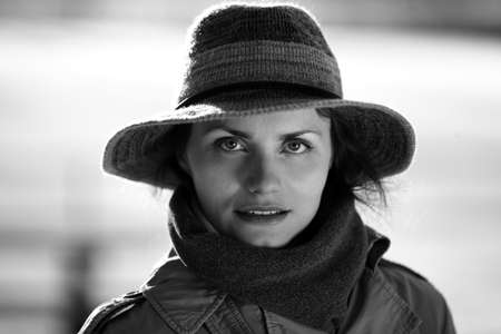Beautiful woman with a hat
