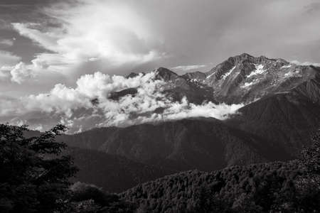 Panoramic view of Mount Chugush (Western Caucasus)の写真素材