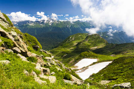 Mountains in Western Caucasusの写真素材