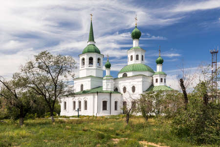 Orthodox church of Holy Trinity in Ulan-Ude, Buryatiaの写真素材