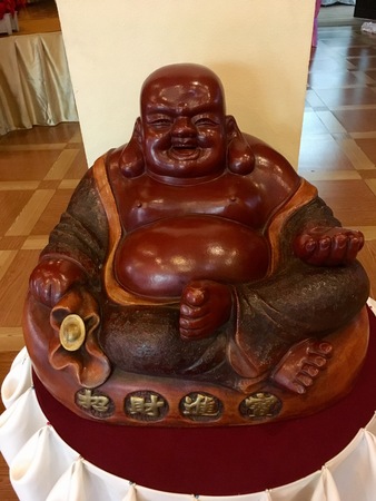 Smile buddha, buddha image of believe in Chineseの写真素材