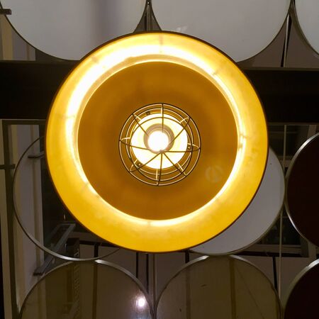 Lighting hanging lamp under view from the ceilingの写真素材