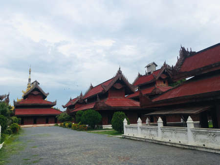 Mandalay palace ancient grand palace in Mandalay city, Myanmarのeditorial素材