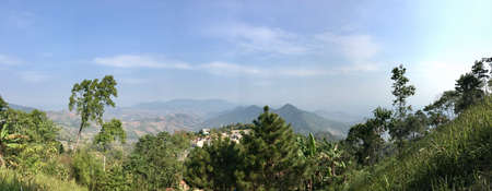 Landscape of mountain in tropical forest, Panorama viewの写真素材