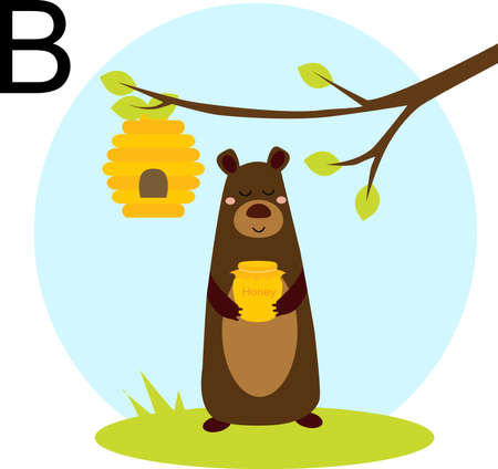 Cute animal Alphabet for ABC book.のイラスト素材