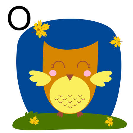 Cute animal alphabet for ABC book.のイラスト素材