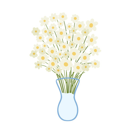 bouquet of chamomile flowers icon vector illustration designのイラスト素材