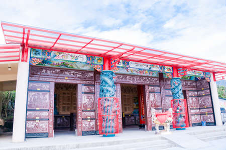 Traditional architecture of ancient chinese temple in Taiwanのeditorial素材