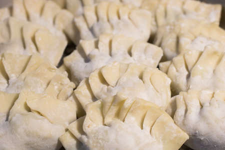 Home-made recipe for dumplings.の写真素材