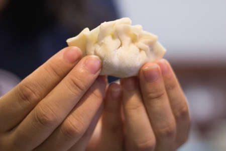 Home-made recipe for dumplings.の写真素材