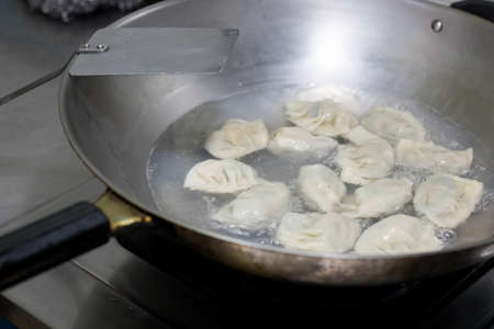 Home-made recipe for dumplings.の写真素材