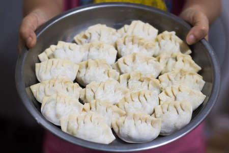 Home-made recipe for dumplings.の写真素材